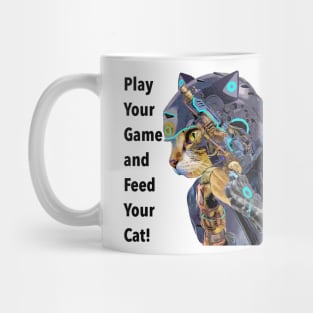 Play your game and feed your cat! Mug